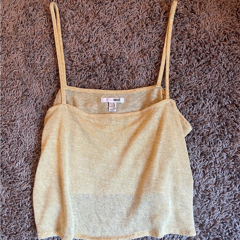 yellow cropped top